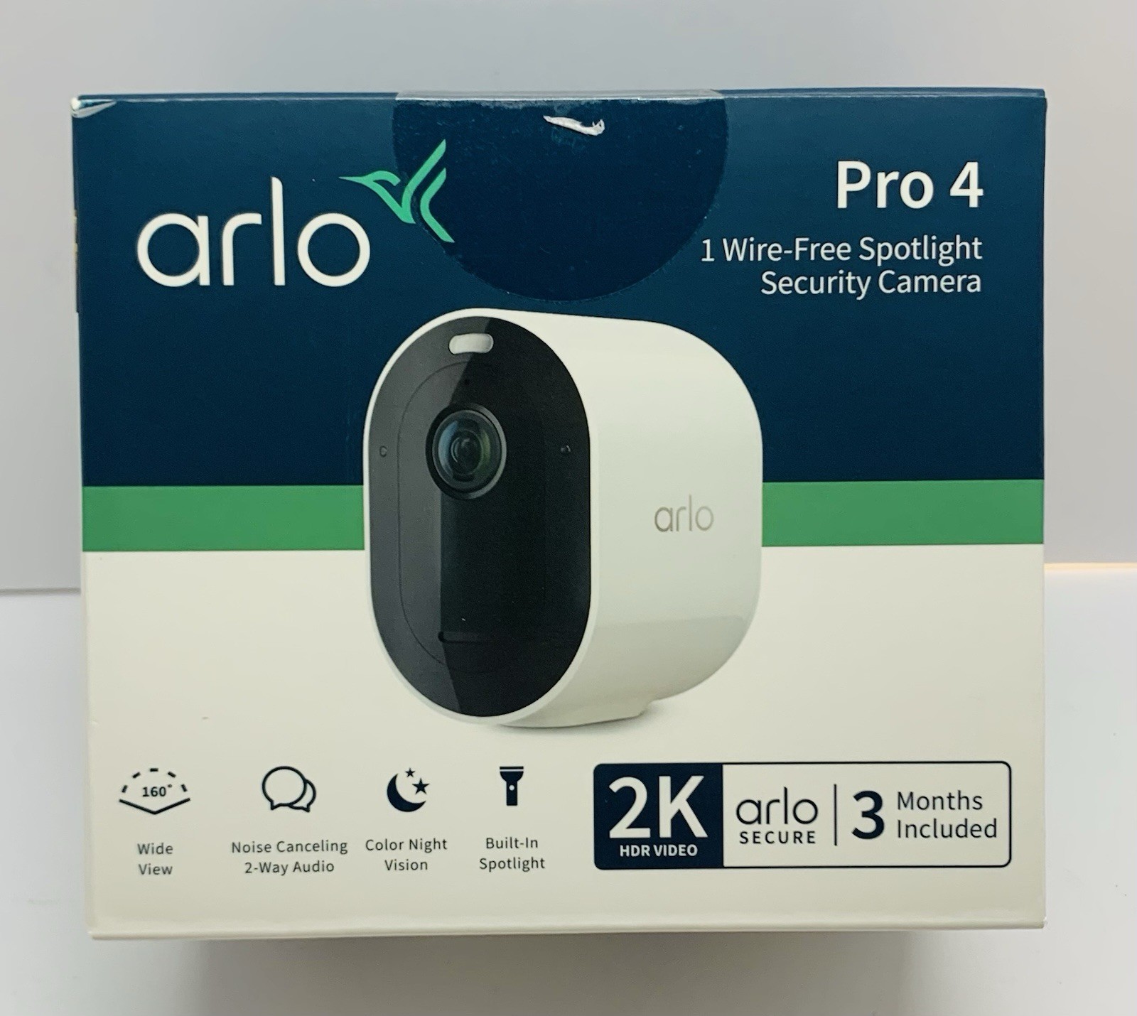 Arlo Pro 4 Wire-Free Spotlight Security Camera VMC4050P-100NAS NEW