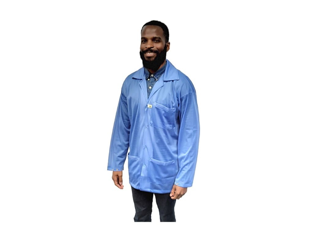 Techni-Pro 10069978 - ESD-Safe Lightweight Jacket with Snap Cuffs and Three
