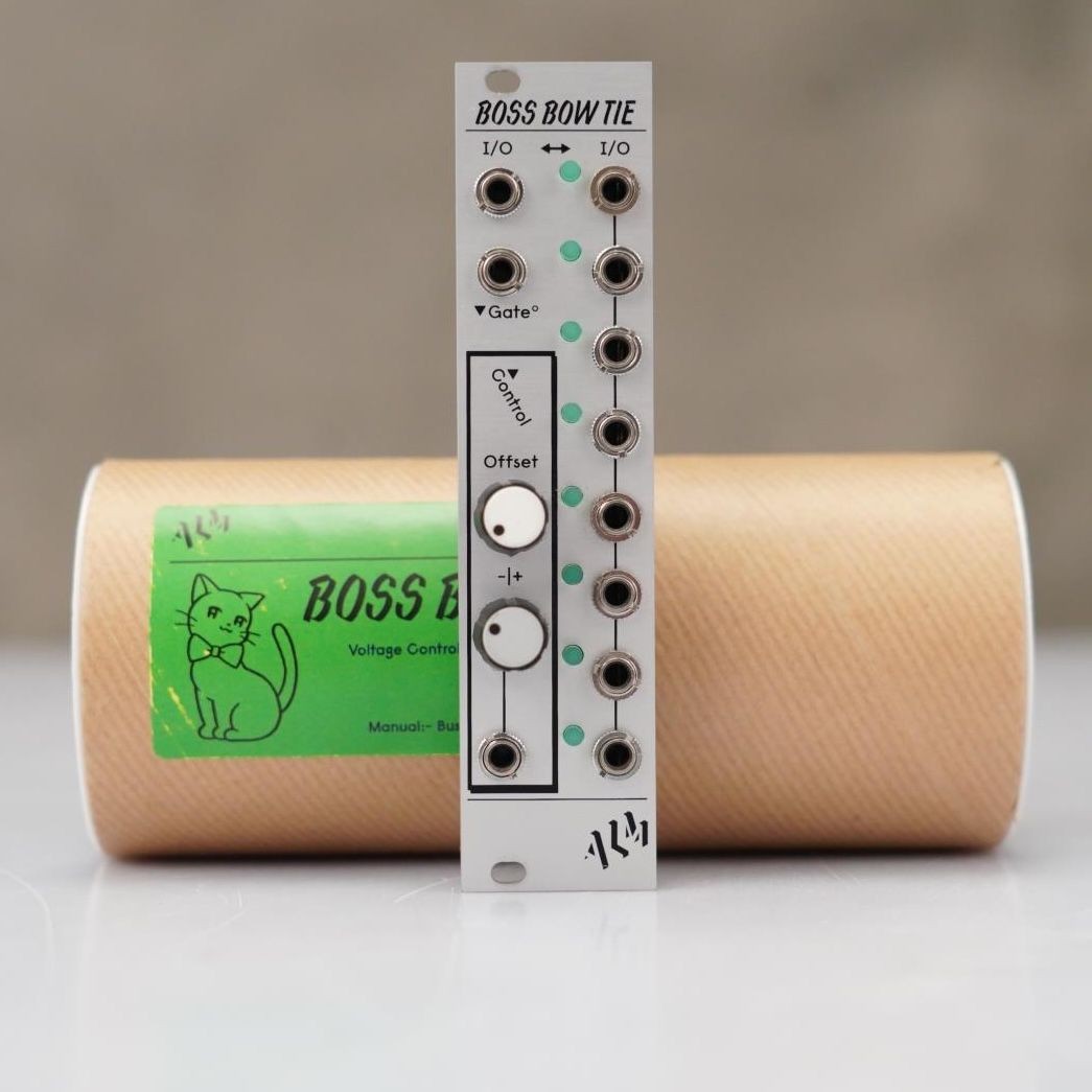 ALM Busy Circuits Boss Bow Tie Eurorack Module w/ Tube & Patch Cables #58589