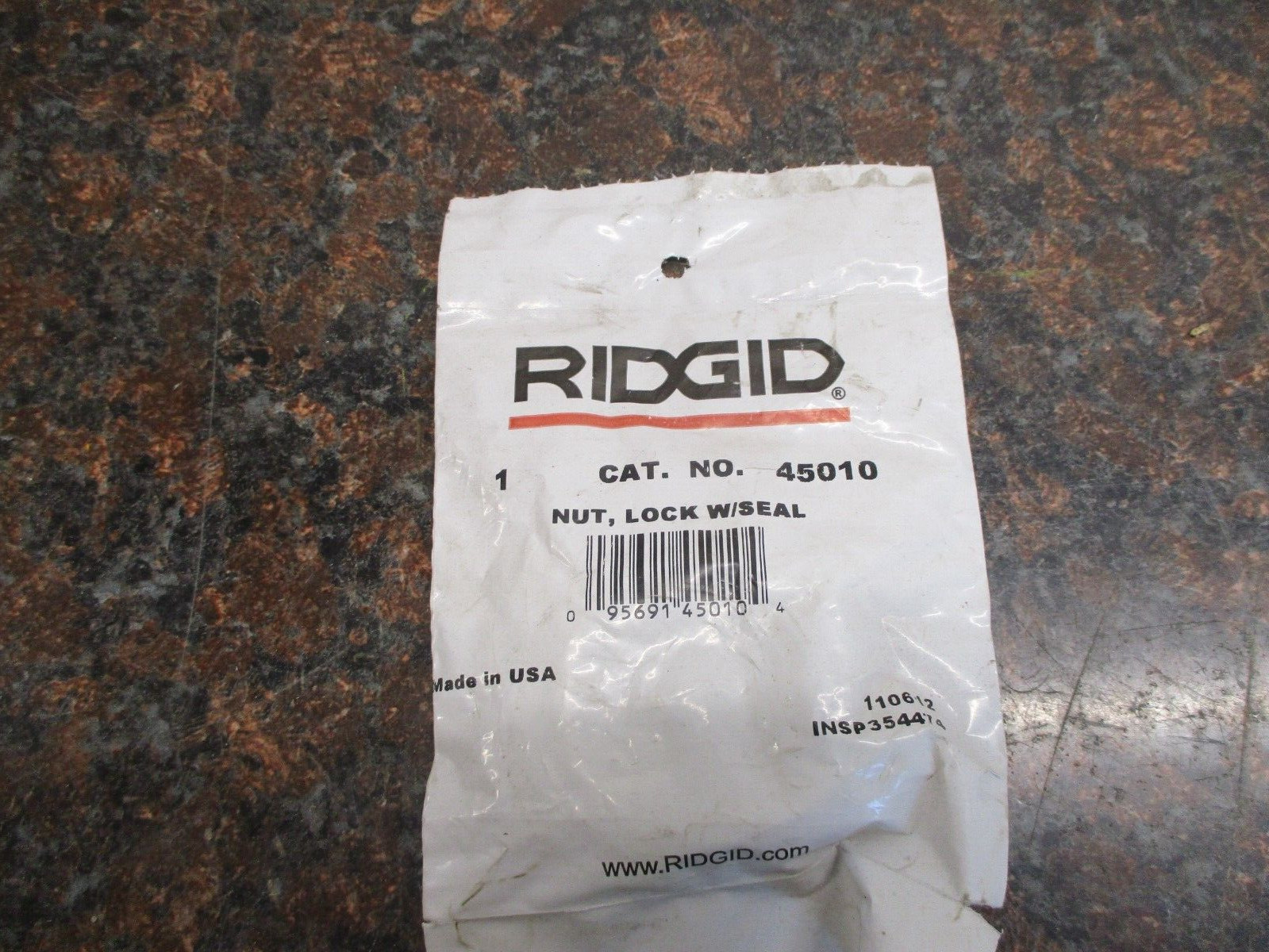 NEW OEM Ridgid 45010 Nut Lock with Seal for 535 threading machine E2603X
