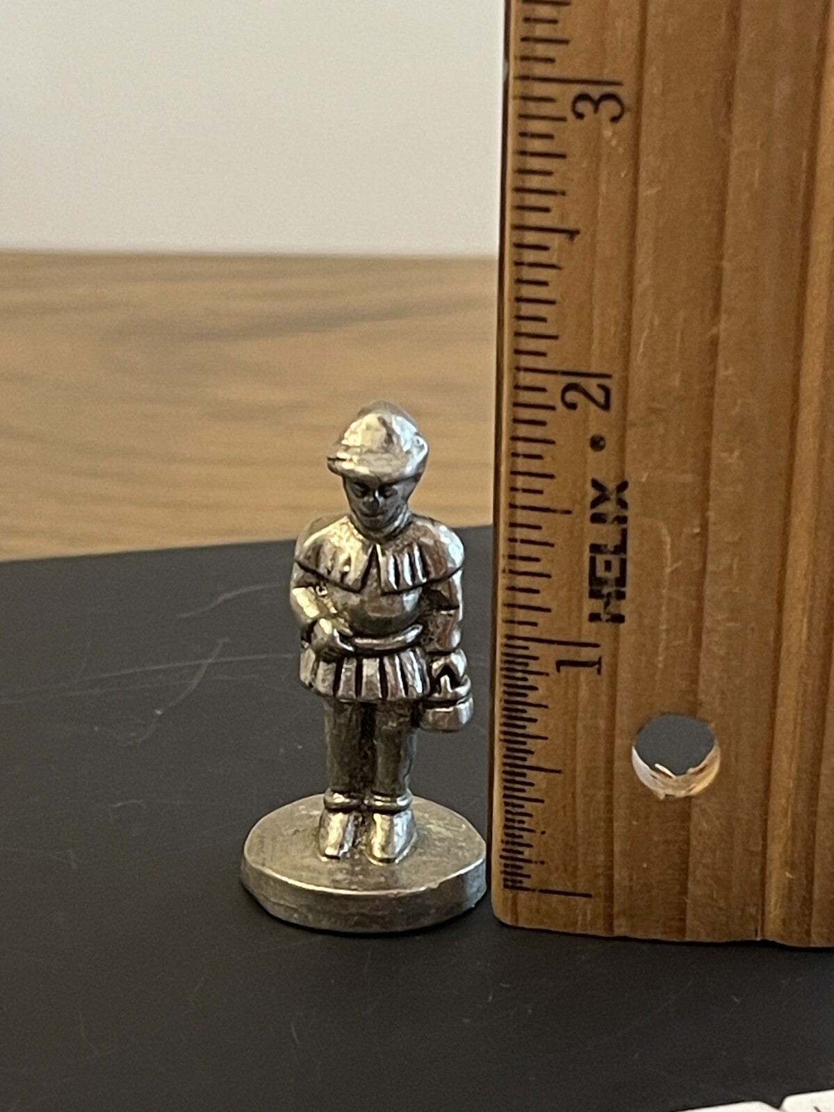 Revolutionary War French Soldier Statue Solid Cast Brass 2" Vintage Figure
