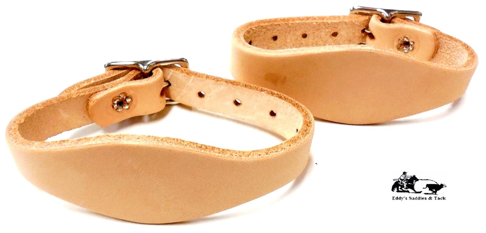 Premium Stirrup Hobbles Natural Russet Leather Pair Amish Made New Eddy's Tack