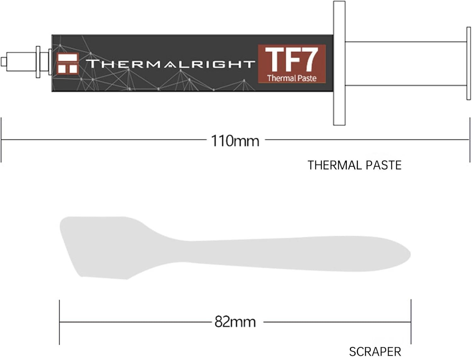 TF7 Thermal Paste - 12.8W/M.K Heatsink Compound 2 Gram | High Durability | fo...