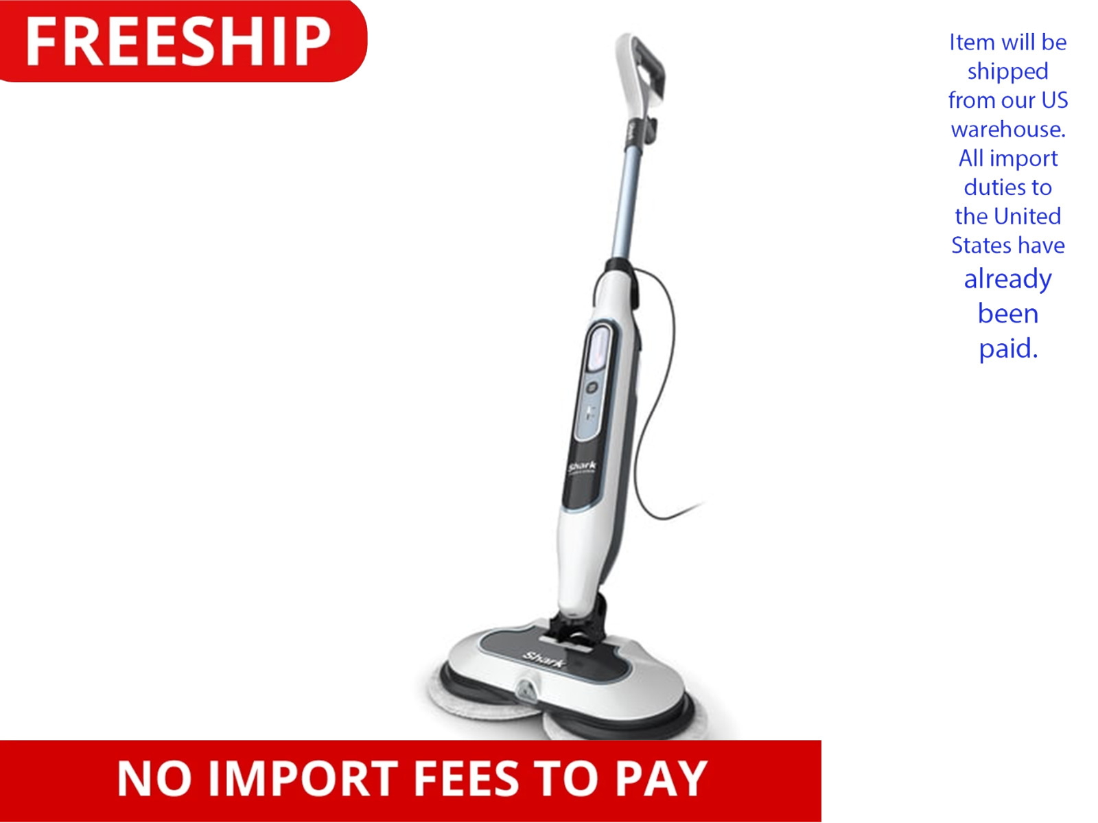Shark Steam & Scrub Steam Mop, with Steam Blaster Technology, Scrubbing and Sani