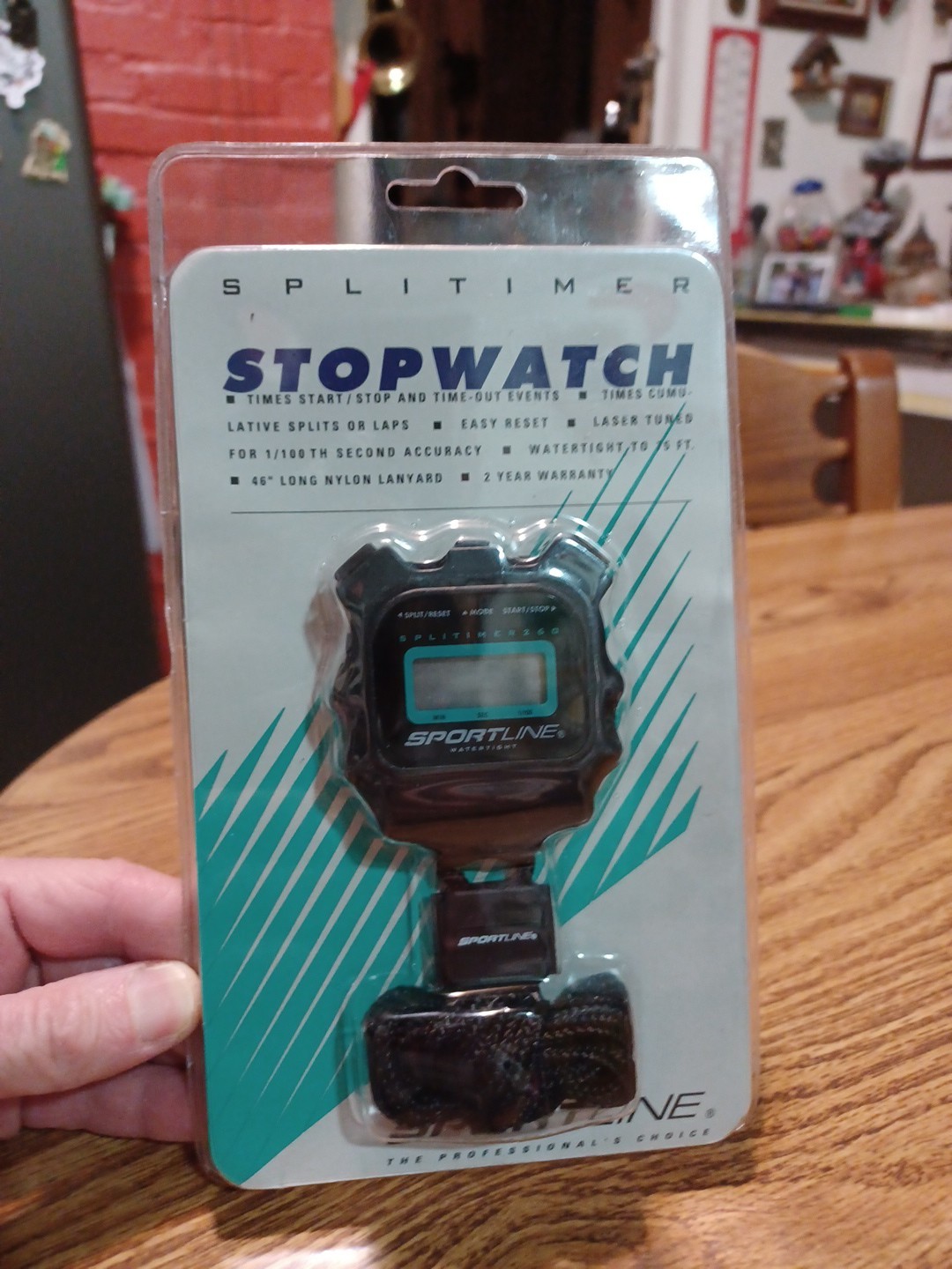 New Sportline Sport Timer Stopwatch Model 260 - 1/100th Sec. - Watertight