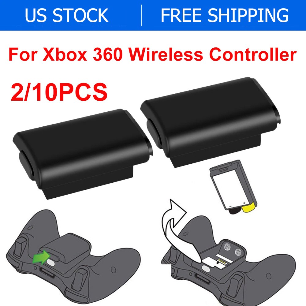 2/10pcs AA Battery Back Cover Case Shell Pack For Xbox 360 Wireless Controller