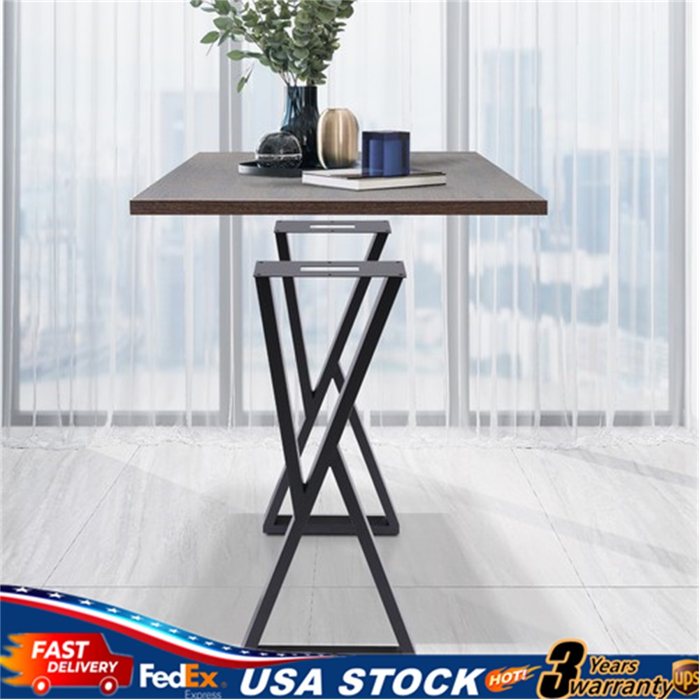 X-Shape 32" Metal Coffee Table Legs Set of 2 Steel Bench Desk DIY Furniture Legs