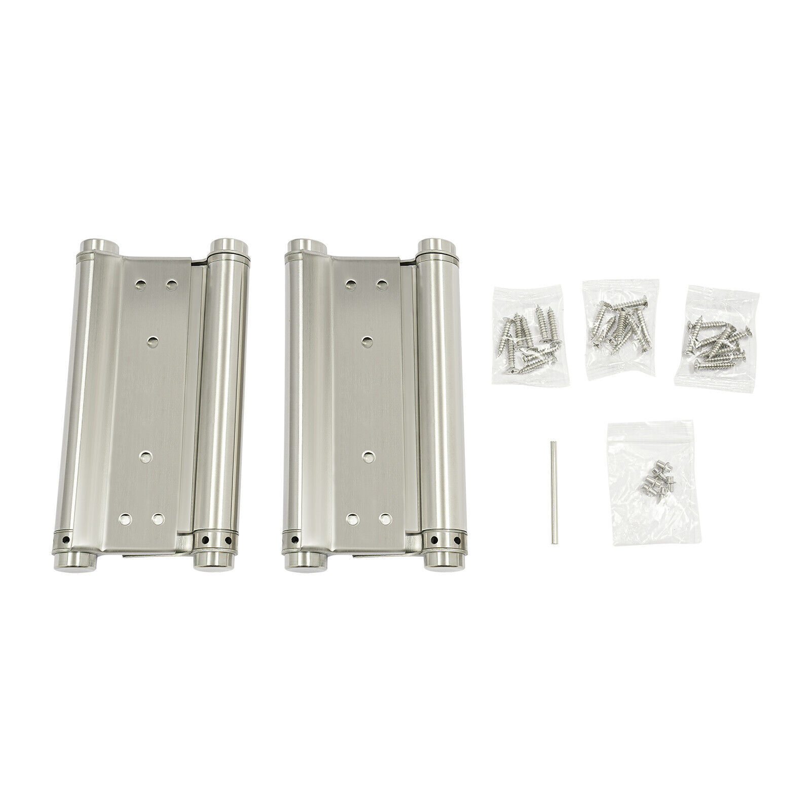 2 PCS Stainless Steel Cafe Saloon Door Self Closing Double Action Spring Hinges