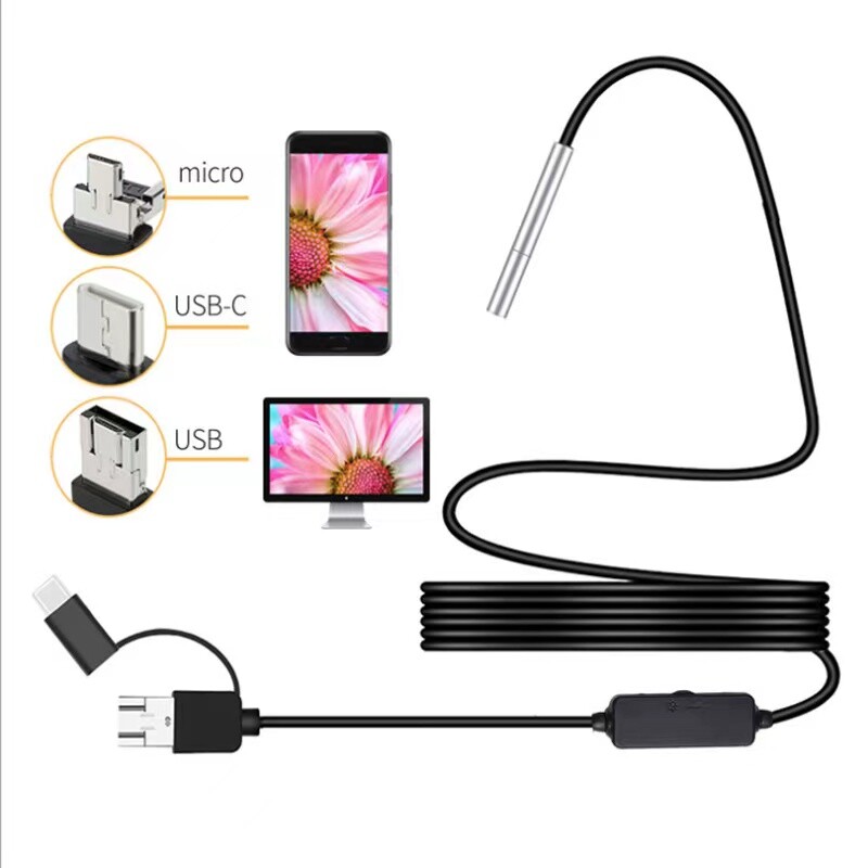 3.9mm Ultra Thin Lens USB Endoscope Borescope Inspection Tube HD Camera Android
