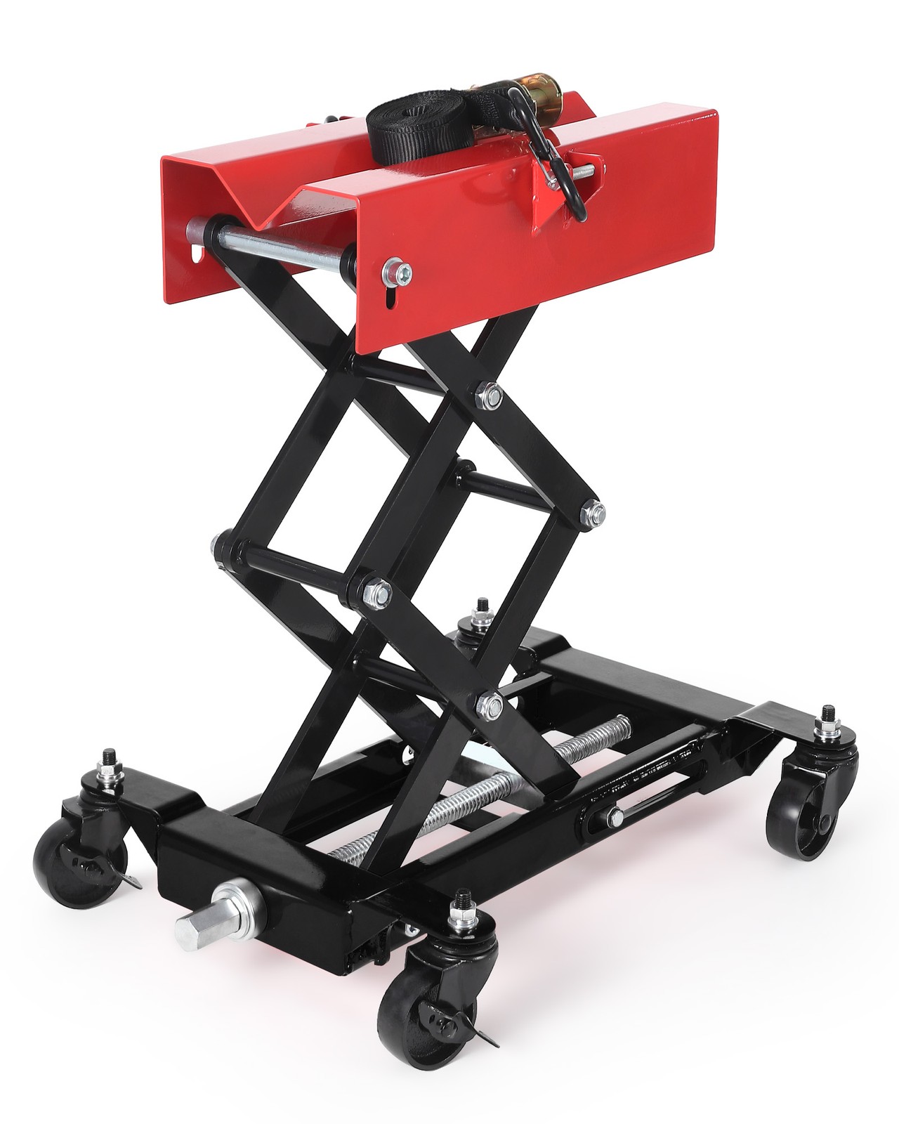 450 LBS Transmission Jack Power Transfer Support, Adjustable 7-23in Lift w Strap