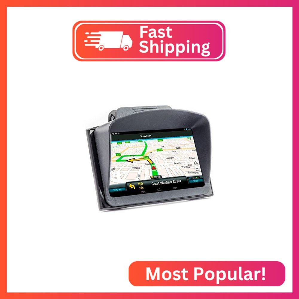 DigiCharge 5-Inch GPS Sun Shade Visor – Fits Garmin Drive 53, 52, DriveSmart 55,