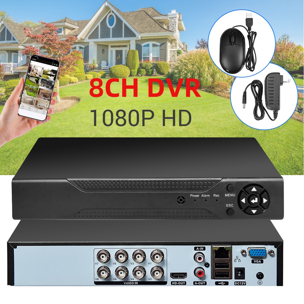Smart CCTV DVR 8 Channel HD 1080P Digital Video Recorder Optional 1TB HDD