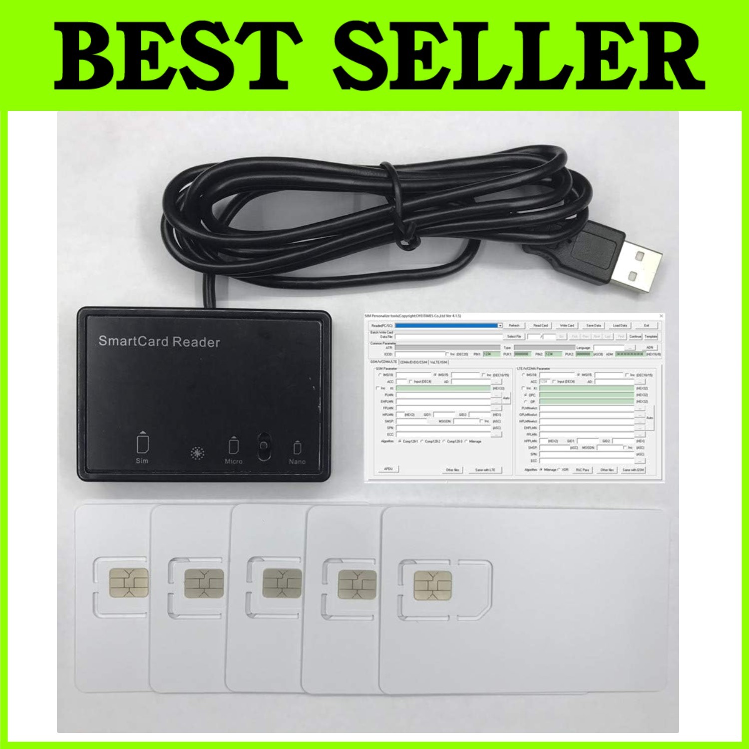 Programmable 4G LTE USIM Cards + SIM Personalize Tools