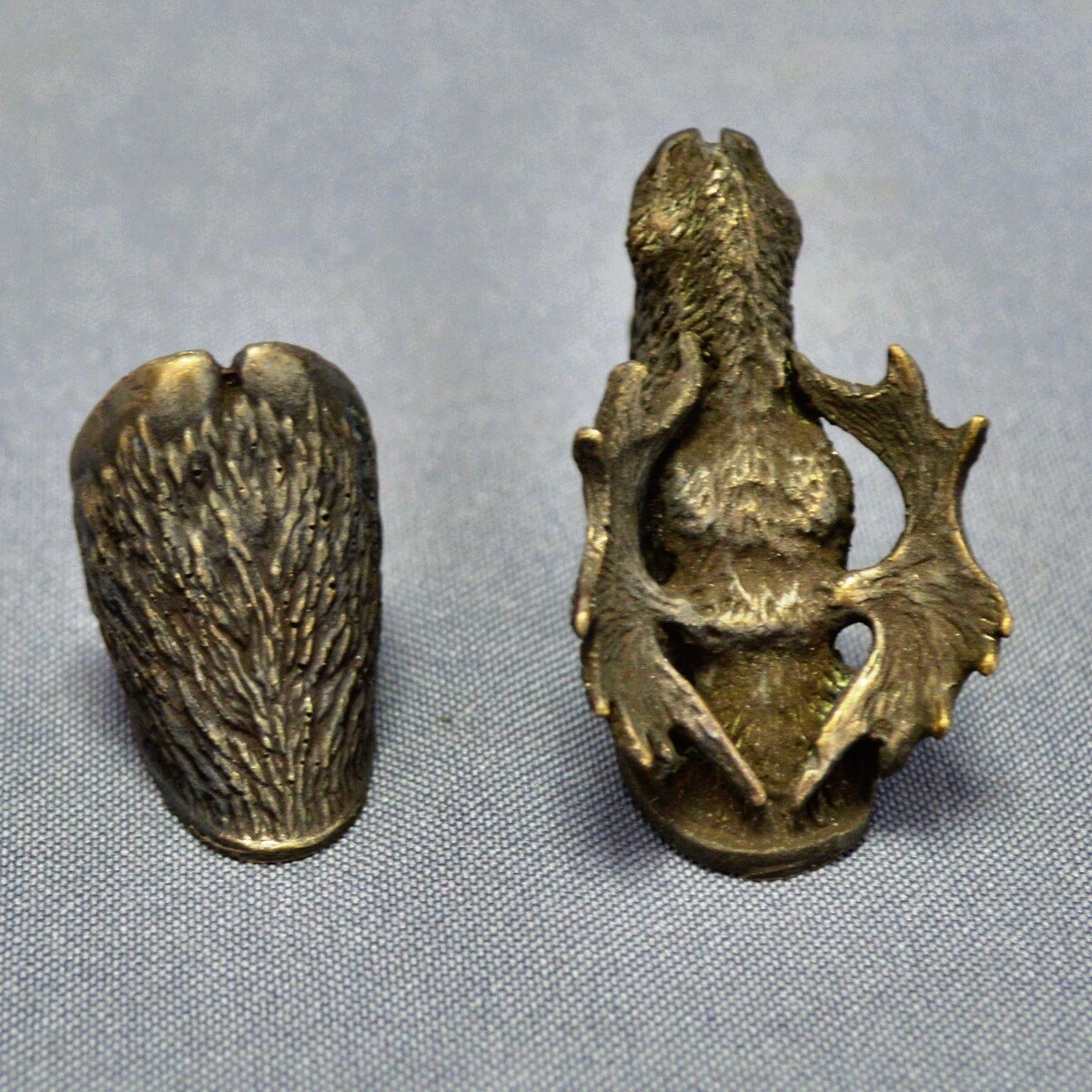 SET ELK SOLID BRONZE FINGER GUARD BOLSTER & POMMEL CUSTOM KNIFE MAKING