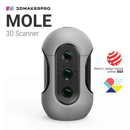 3DMakerpro Mole Handheld 3D Scanner Premium 0.05mm Accuracy for 3D Printer T7T0