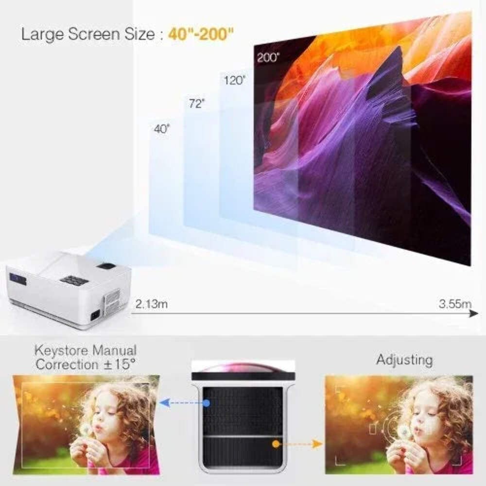 Projector with Carrying Case HD Projector