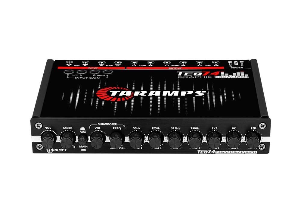 Taramps TEQ 7.4 Pro 7 Channel Car Amplifier Graphic Equalizer Blue Lighting