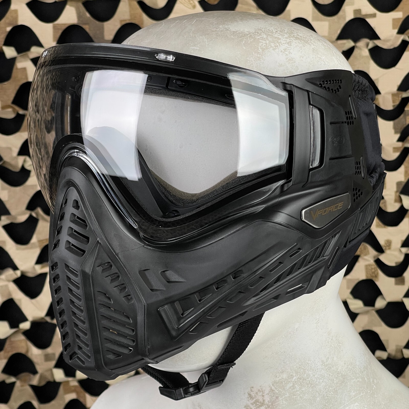 NEW V-Force Profiler 2.0 Paintball Mask - Black/Black - Clear