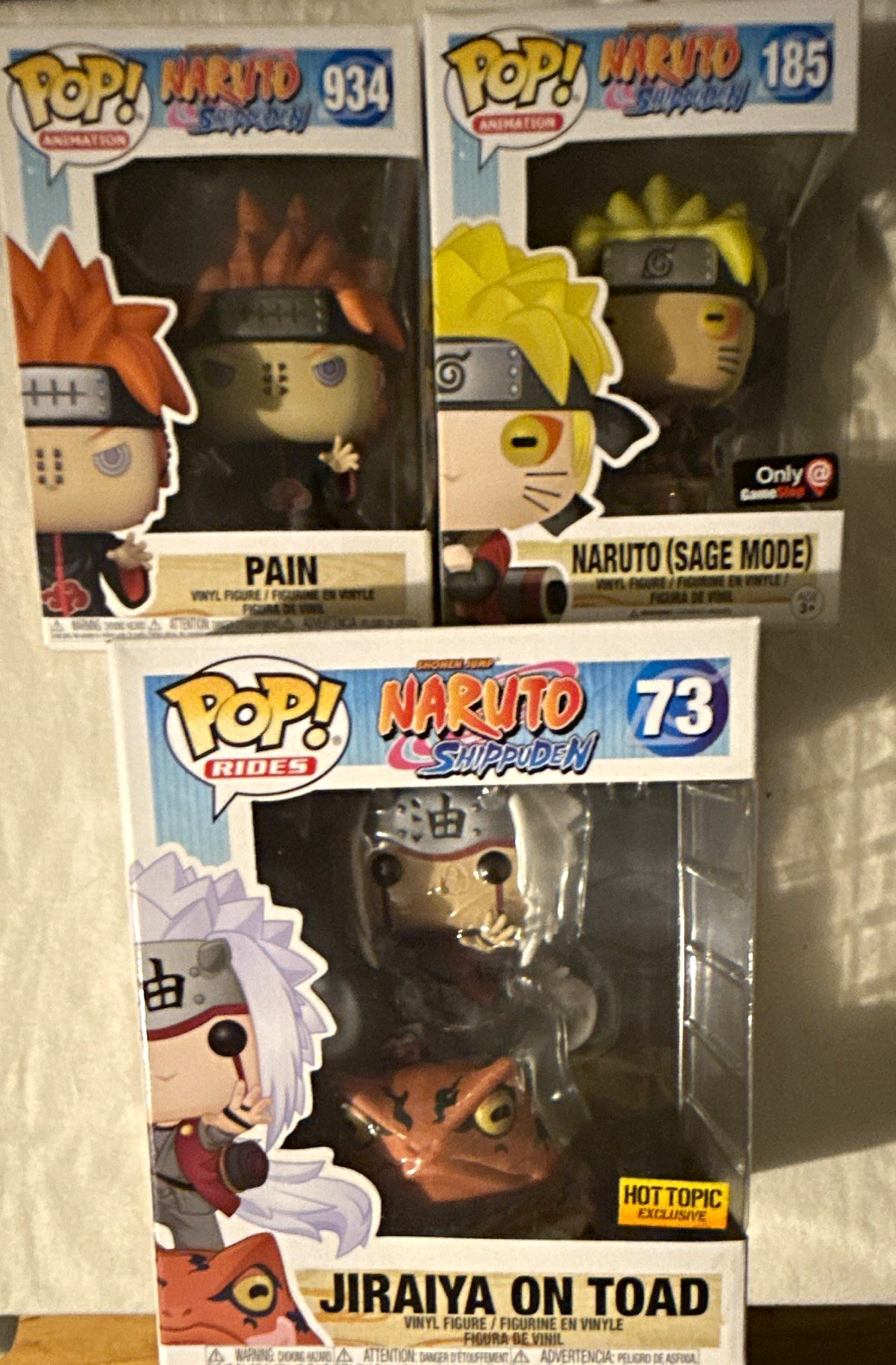 Funko Pop! Naruto Shippuden Pain Naruto Sage Mode Jiraiya on toad bundle