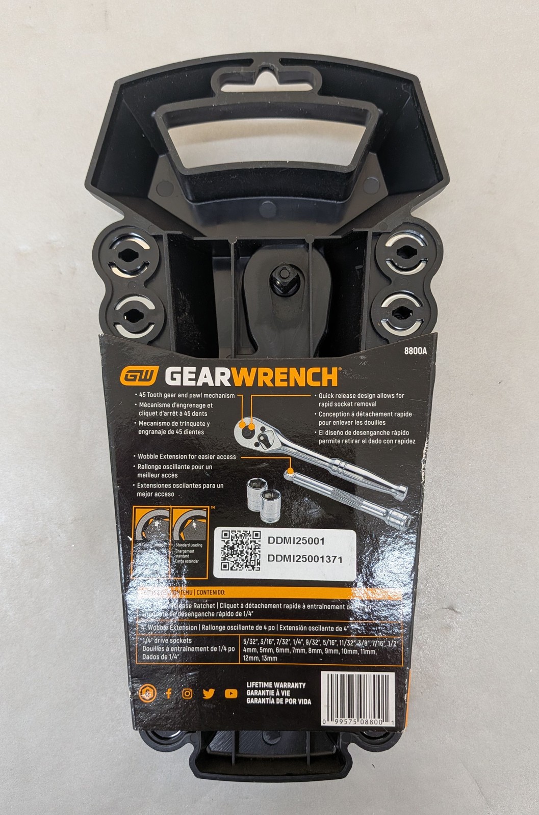 GearWrench 8800A 22pc SAE/Metric Rachet & Socket Set w/ Extension