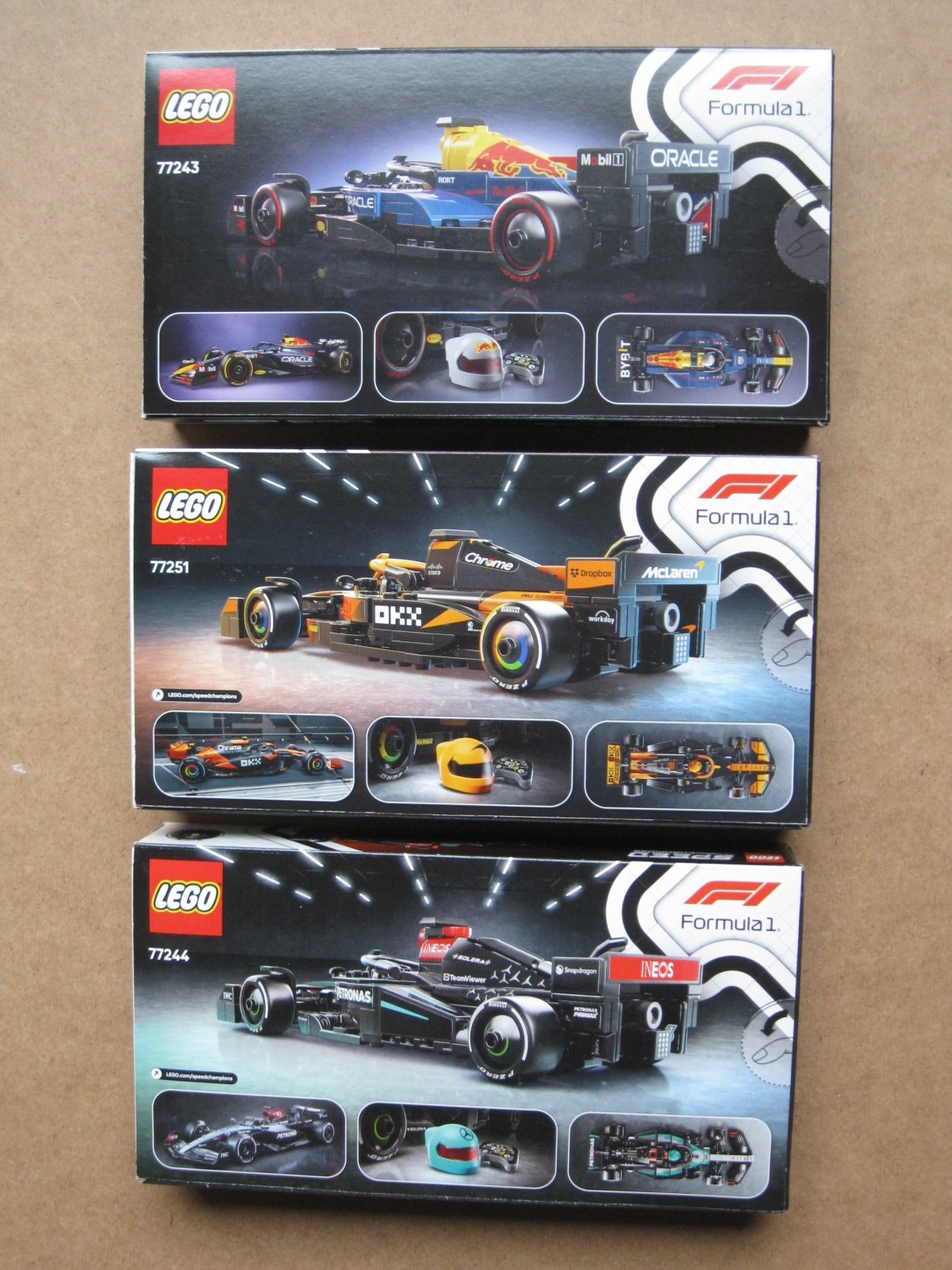 LEGO SPEED CHAMPIONS: Formula 1 - 7 Car sets.
