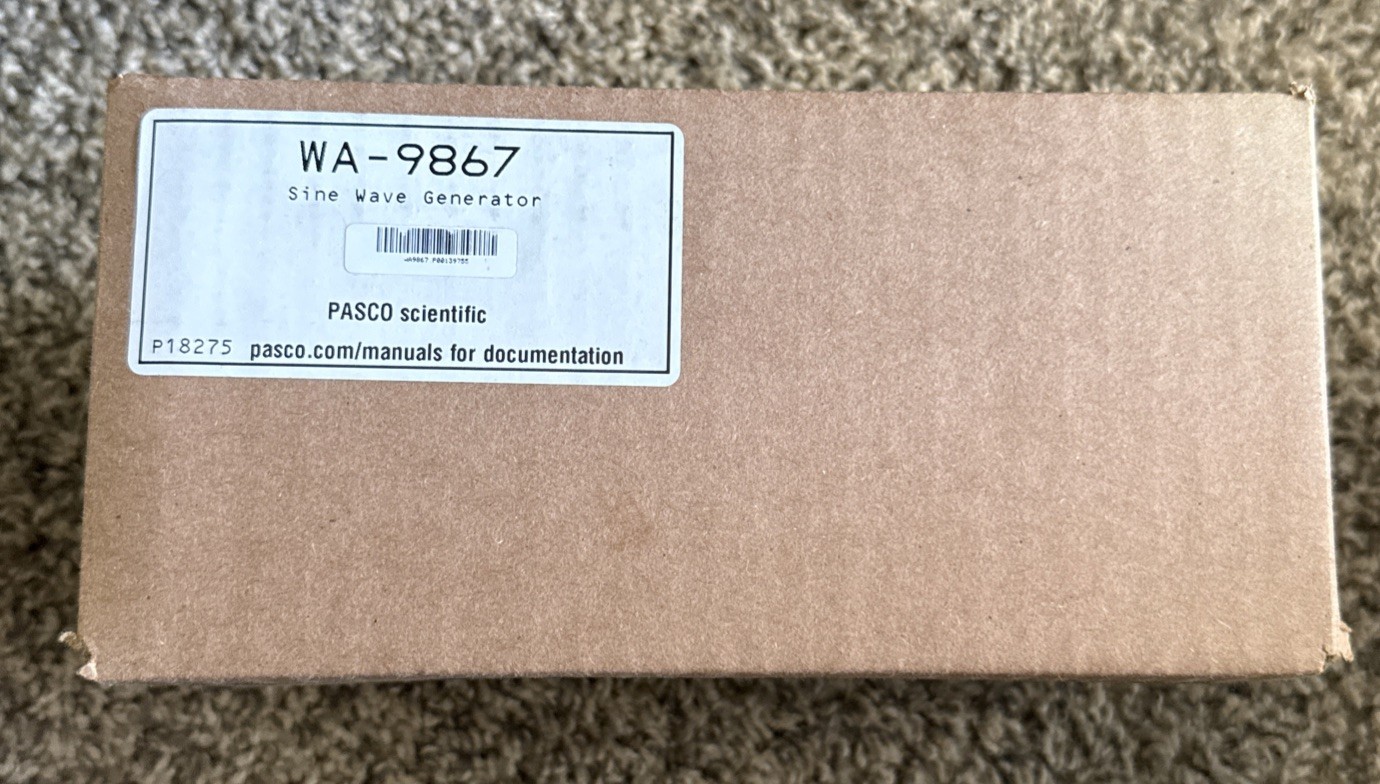 PASCO WA-9867 Scientific SINE WAVE GENERATOR 1.0 to 800 Hz New- SEALED
