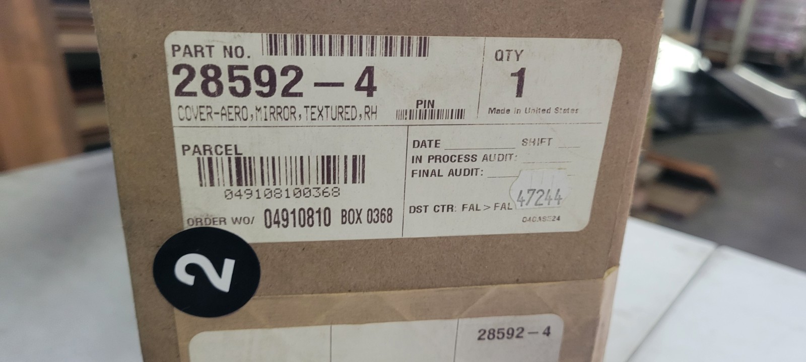 TL28592 GENUINE TRUCK-LITE RH MIRROR CVR NOS