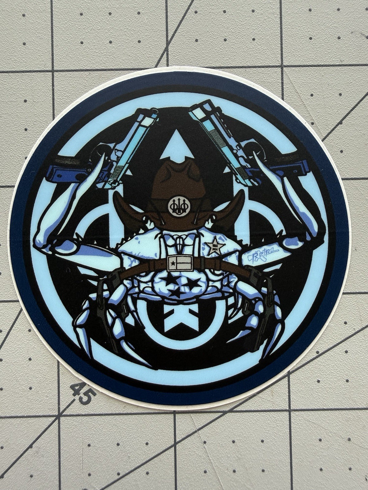 Beretta x Retro Rifle 500 Years Rare Blue Crab Sticker 2026 NRAAM Houston