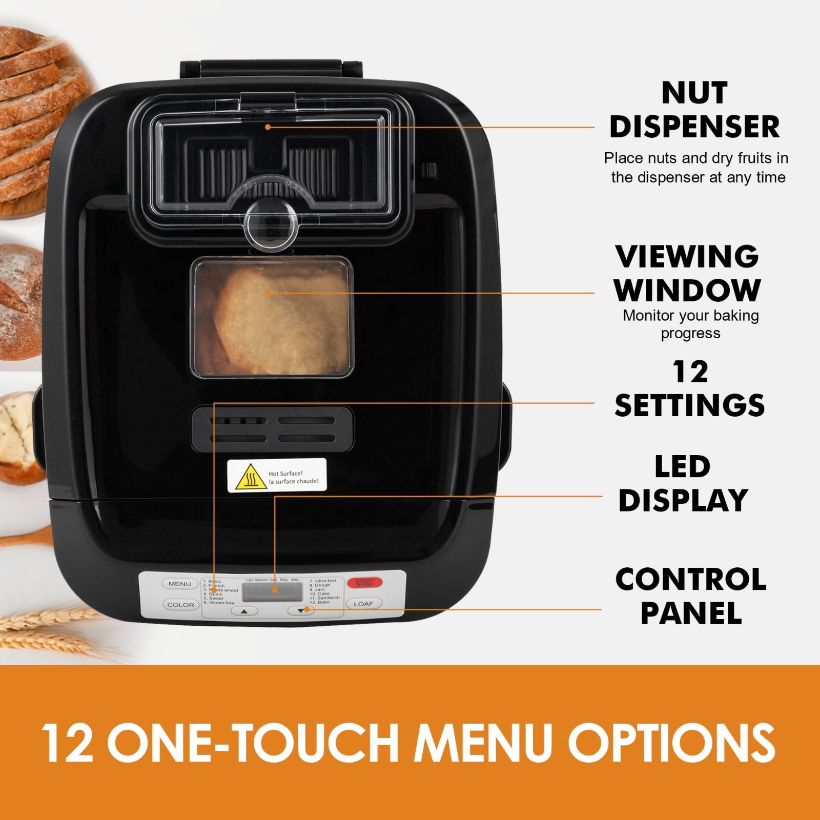 NEW! Kitchen in the Box 2lb Bread Maker FreeShip No Import Fee!!!