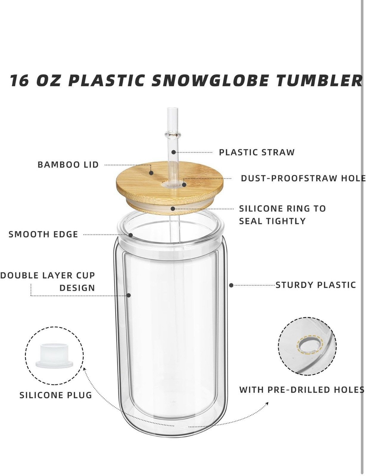 Globe Glitter DIY 16oz 6 Pack