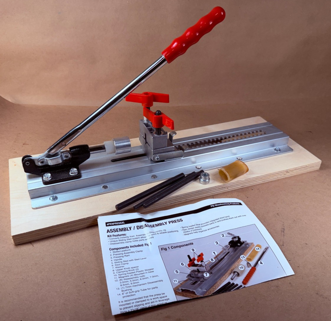 PSI Woodworking PENPRESSXL Assembly & Disassembly Pen Press -Missing Some Pieces