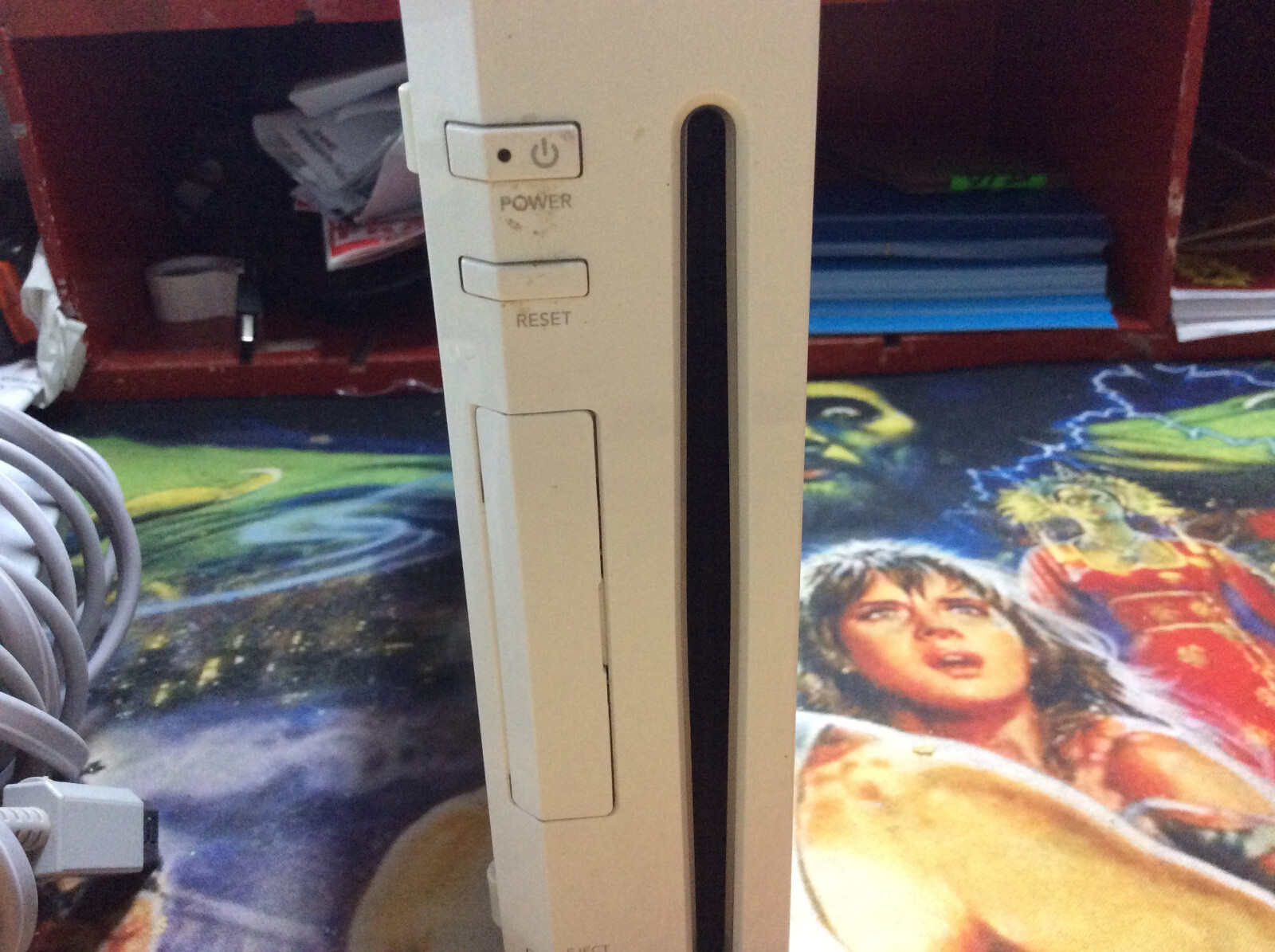 Nintendo Wii RVL-001 White Console W/ Power Cable + Controller, wand