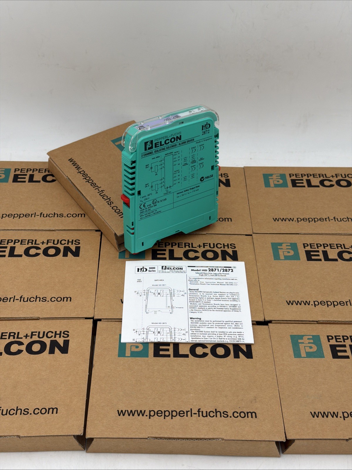PEPPERL+FUCHS HID2872 ISOLATING SOLENOID 2 CHANNEL / ALARM DRIVER P/N 121471