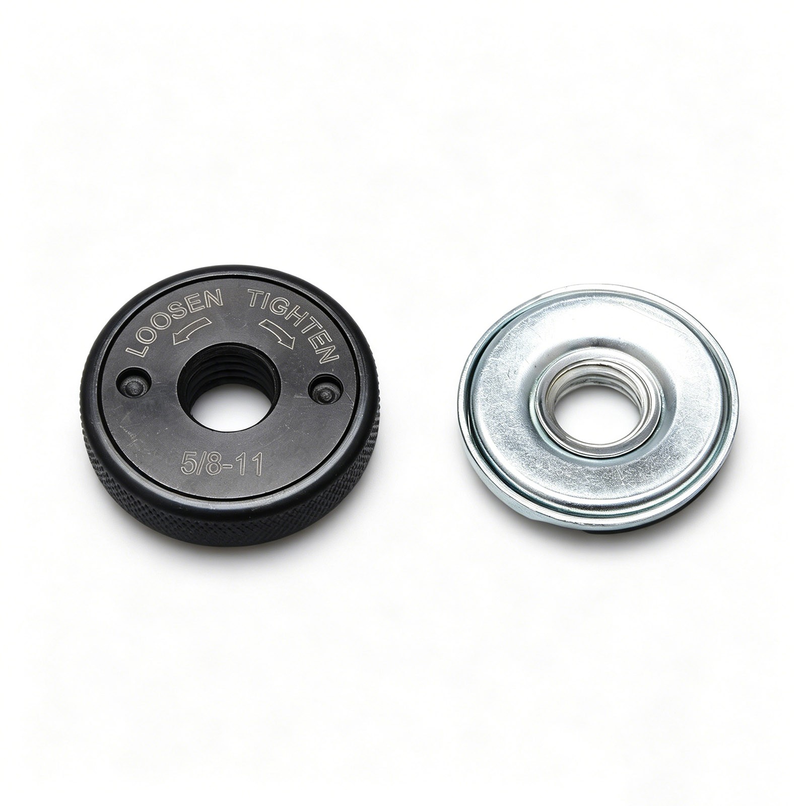 Angle Grinder Flange Nut Kit 5/8"-11 D-Ring & Knurled for Workshop Garage Use