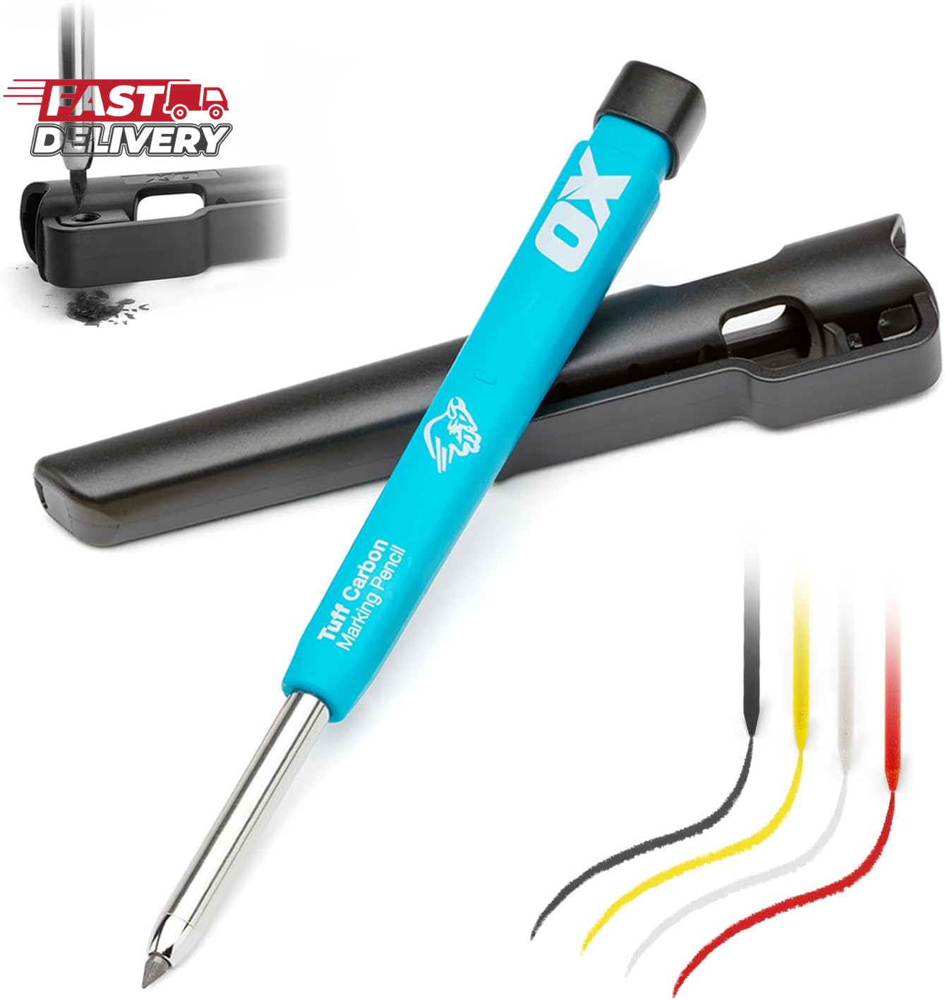 OX Tools Carpenter Pencils Mechanical Set – Heavy Duty Construction Pencil with