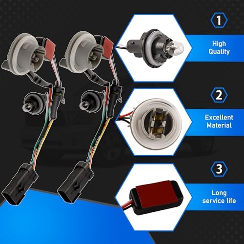 Tail Light Converter Conversion Harness Pair Compatible with 2013-2018 Dodge