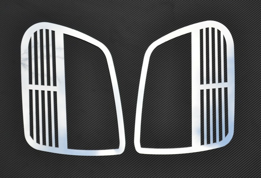 2x Stainless Steel Mirror Polished Air Vents Decorations for Scania L 1998-2004