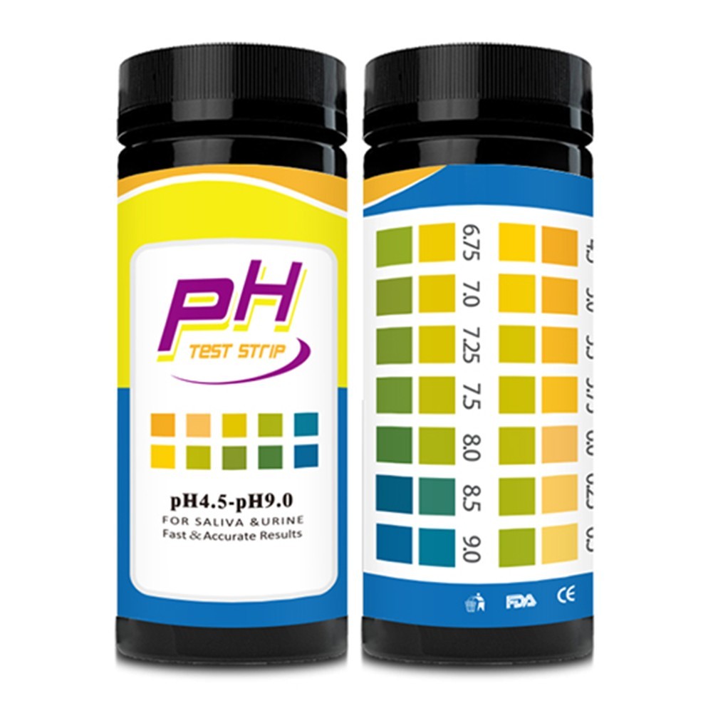 100 pcs Conveniently Packaged pH Testing Strips with Easy Instructions