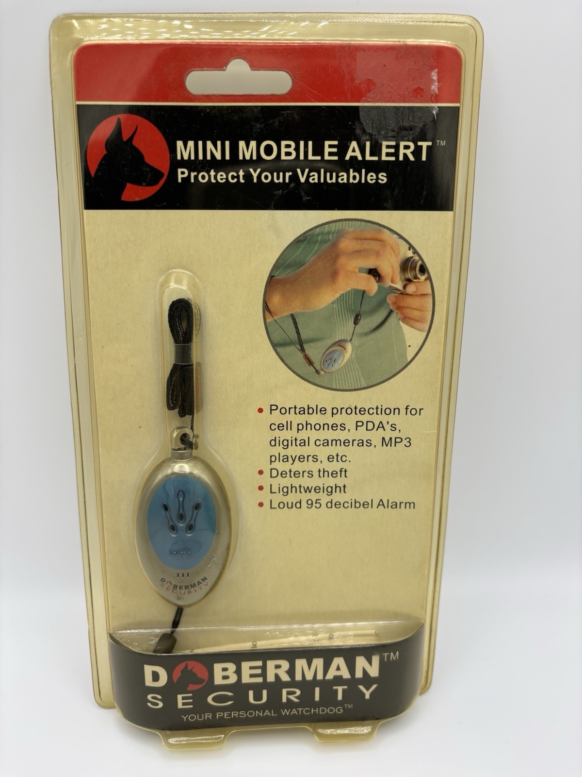 Doberman Security Mini Mobile Alert Loud 95 Decibal Alarm Protect Your Valuable