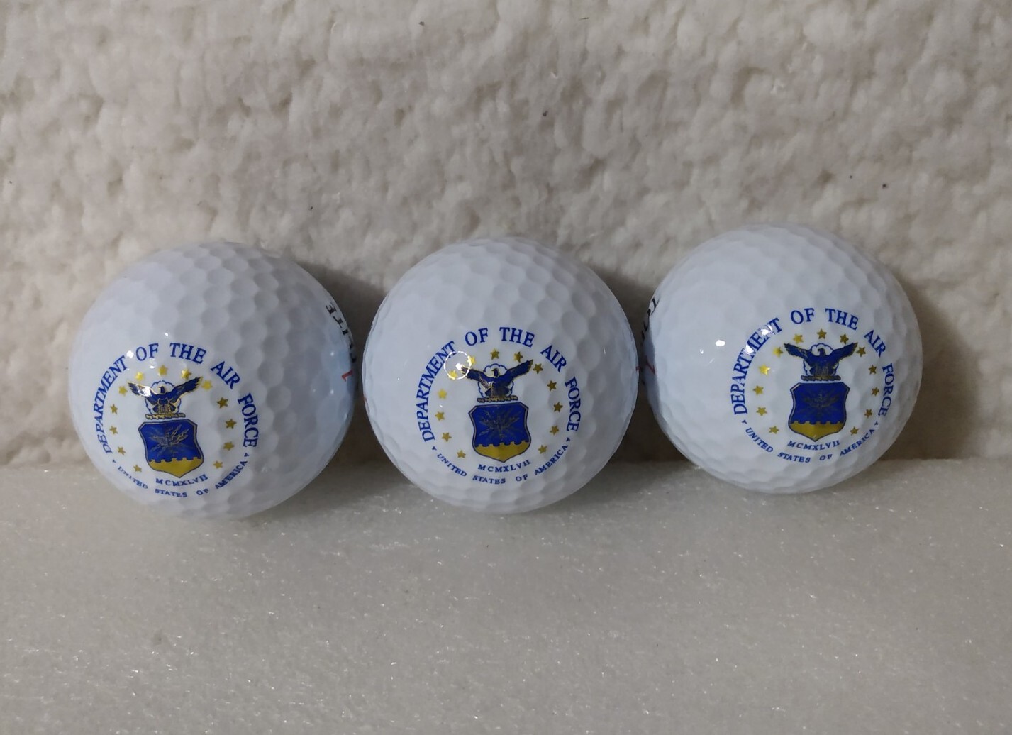 3 US Air Force Logo Golf Balls Department of The Air Force