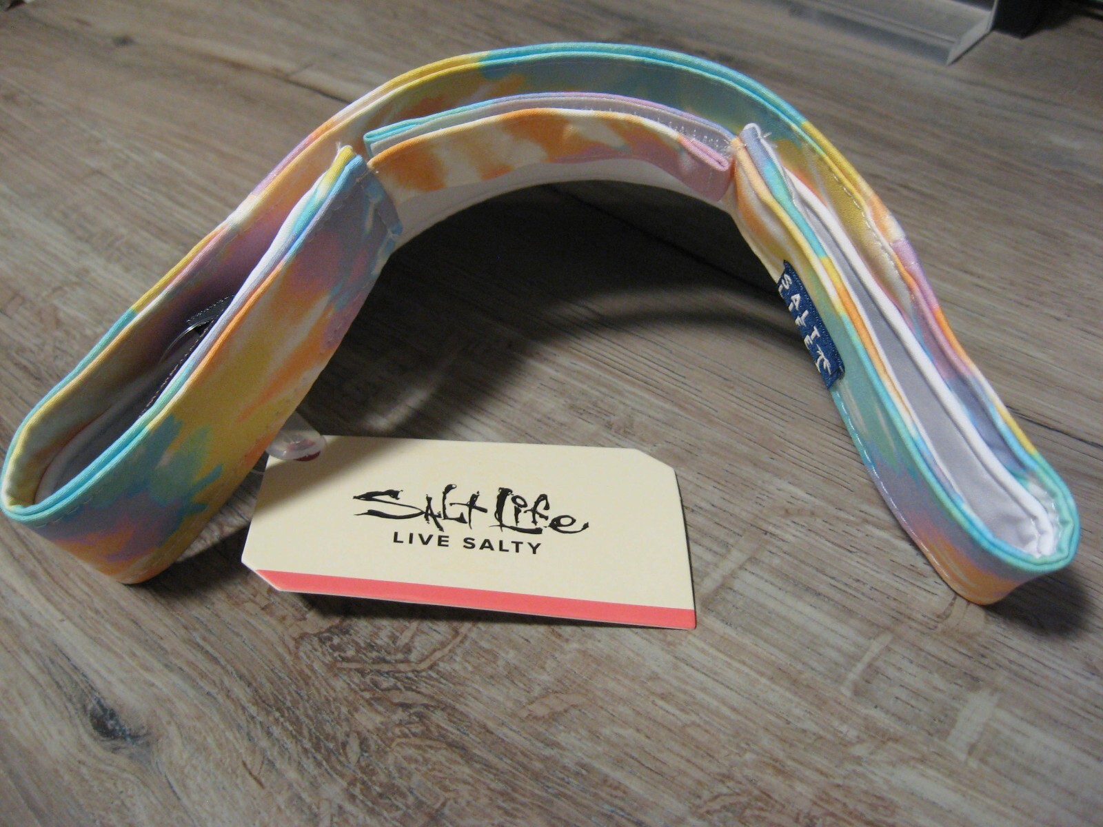 NEW Genuine Salt Life Visor Hat - Tie Die White - Pastel Colors - SLG20112 OSFM