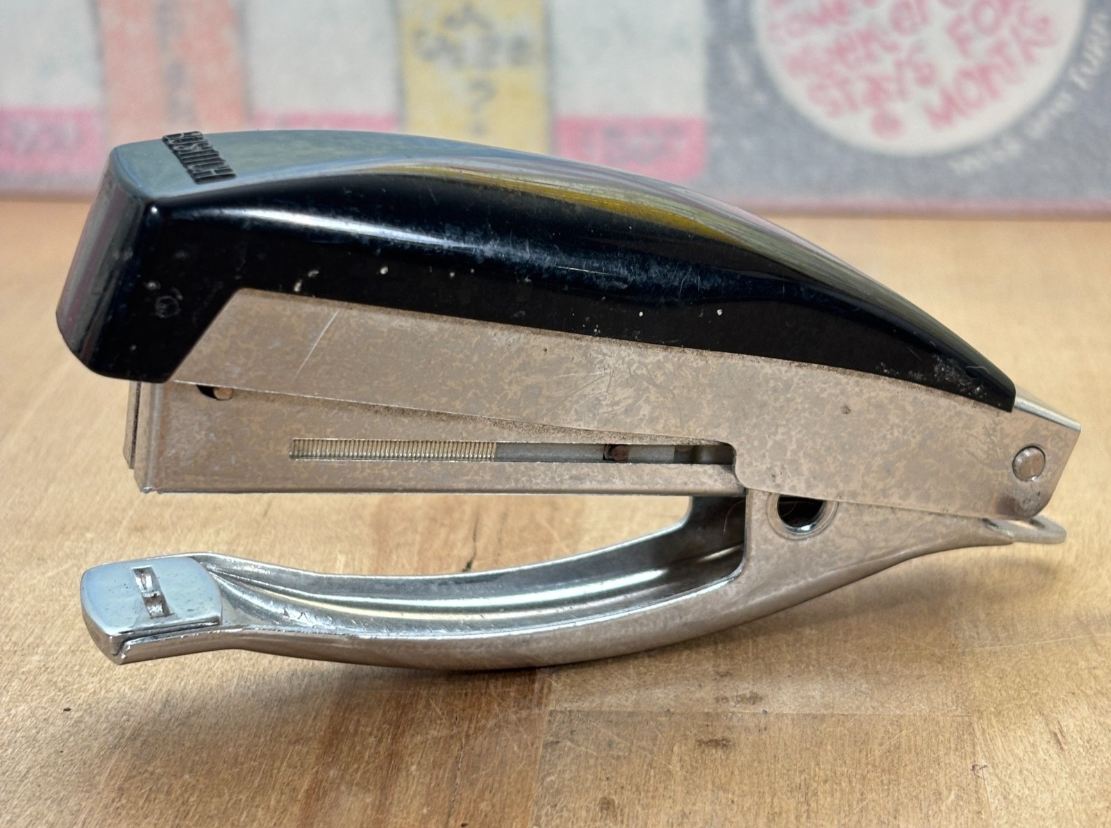 Vintage Bostitch Black & Chrome Stapling Plier B9P Made In Japan Stapler