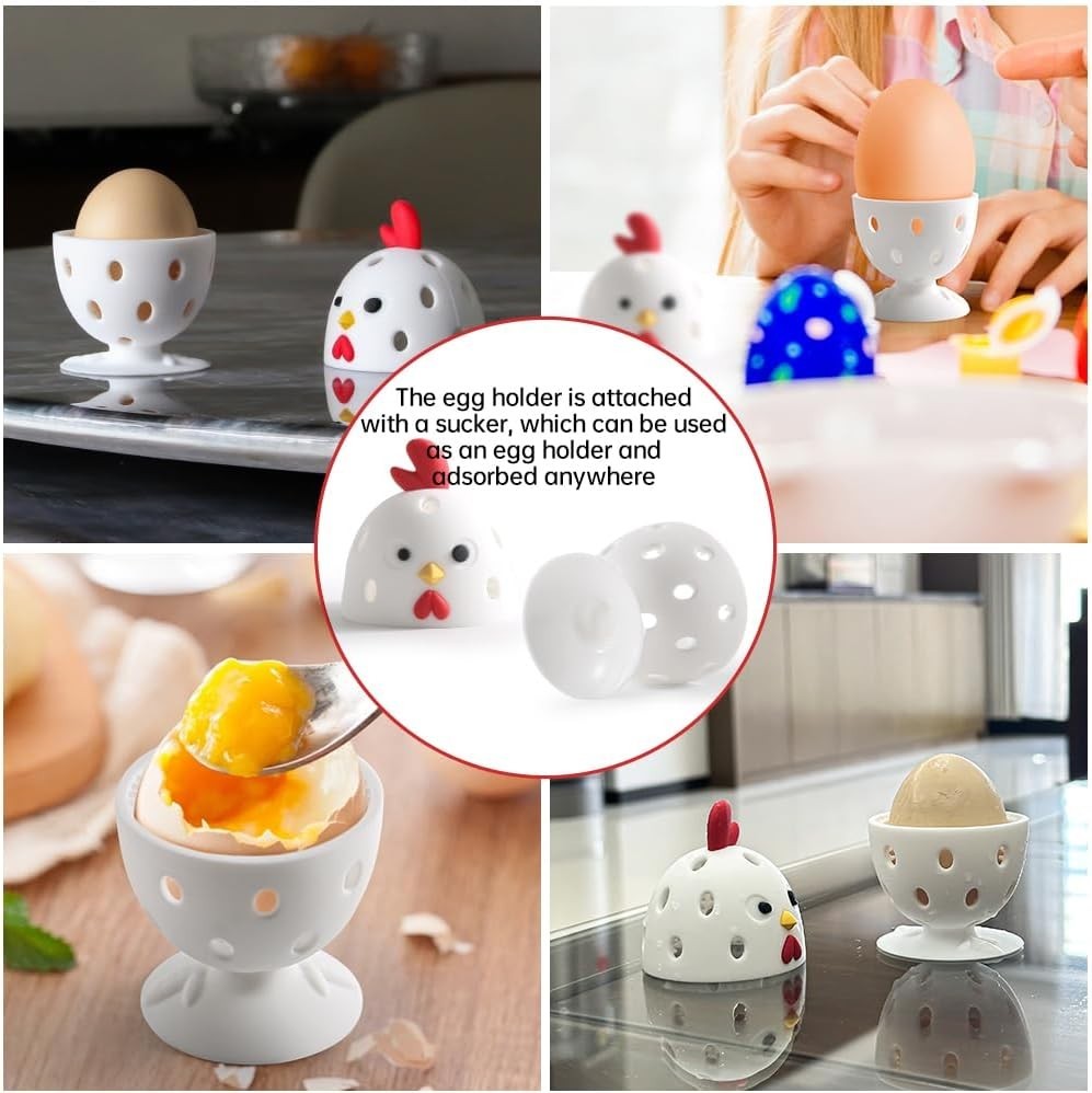 Egg Brush Cleaner 2PCS Silicone Egg Cleaner Scrubber for Fresh Eggs Blue