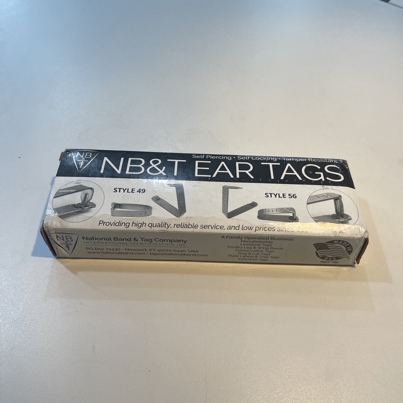 NB&T Ear Tags Self Piercing Self Locking Tamper Resistant Style 49/56 - 99 qty