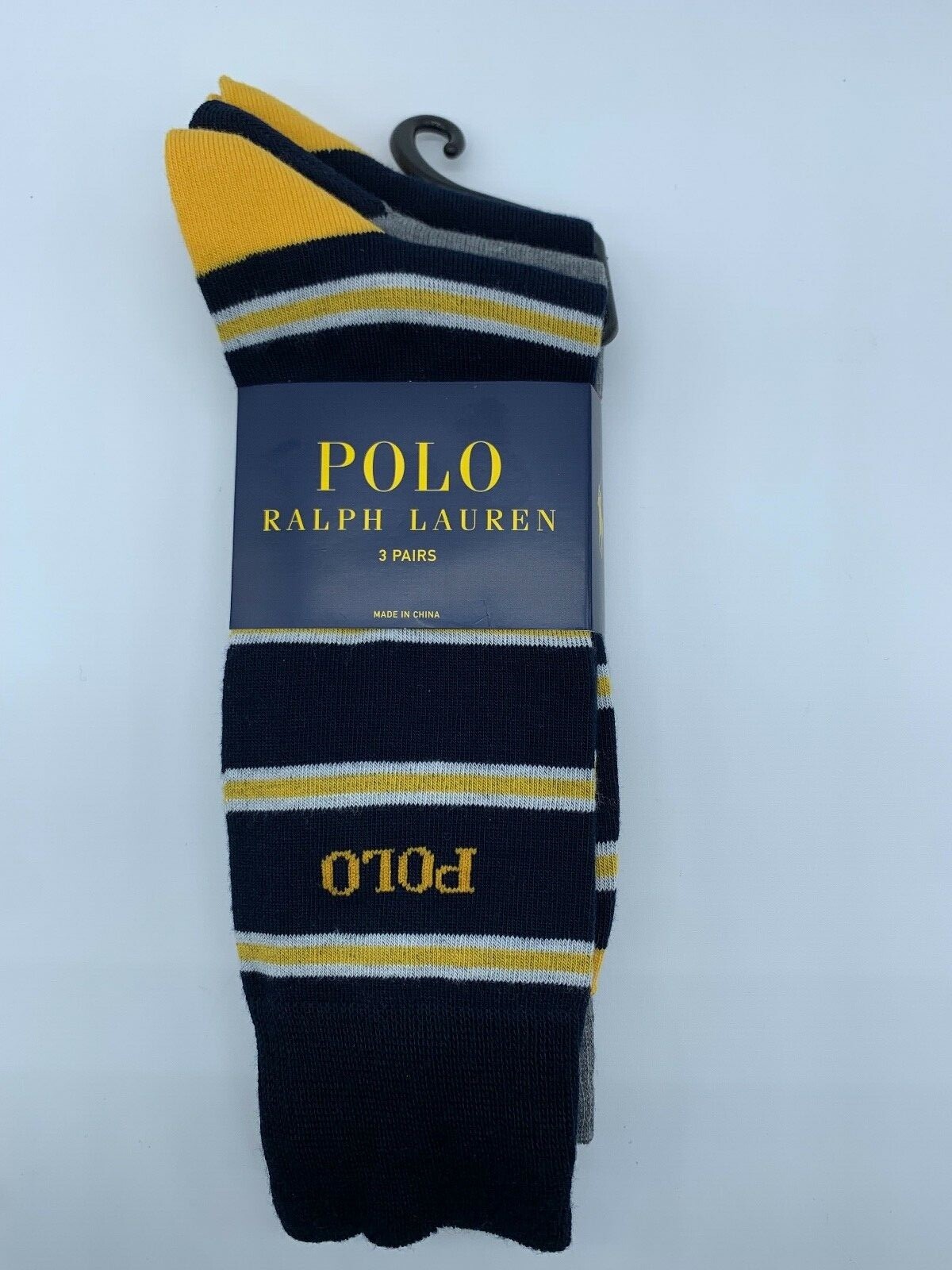 NEW 3 PAIRS MENS POLO RALPH LAUREN CASUAL DRESS SOCKS SIZE 10-13 SHOE SIZE 6-12
