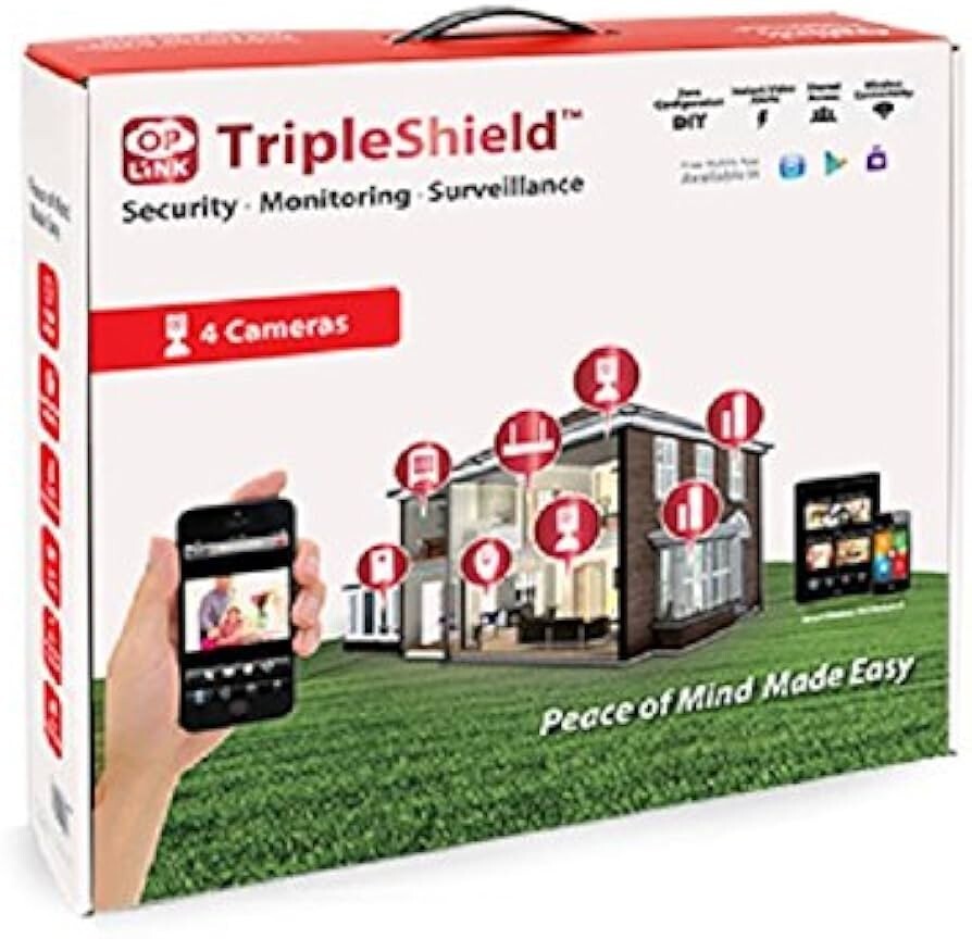 OPlink Security TripleShield Wireless Security System 4-Camera (OPG2202)