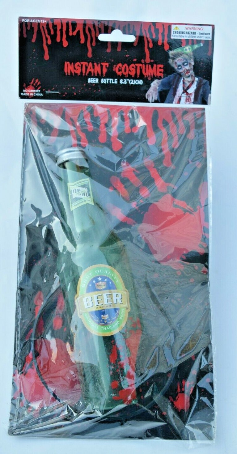 Beer Bottle Hat Head Piece Instant Costume Halloween Cosplay