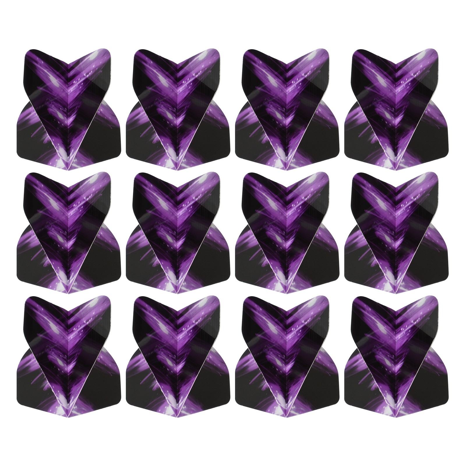 Dart Flights, 12 Pack PET Darts Accessories Black, Purple