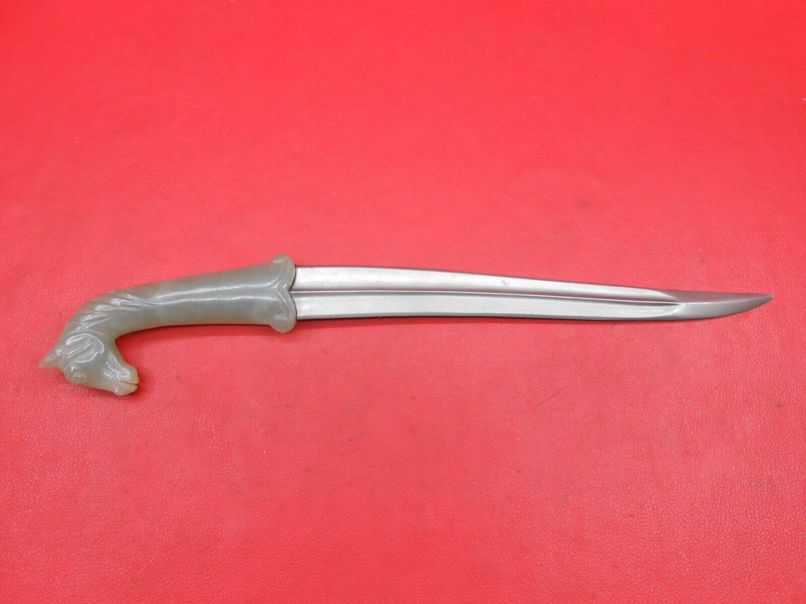 Vintage Green Aventurine Jade Hilt Indo Persian Mughal Wootz Khanjar  J173