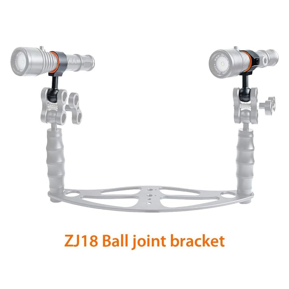 ZJ18 New Universal Ball Joint Bracket Diving Torch Photography Video Lights A...
